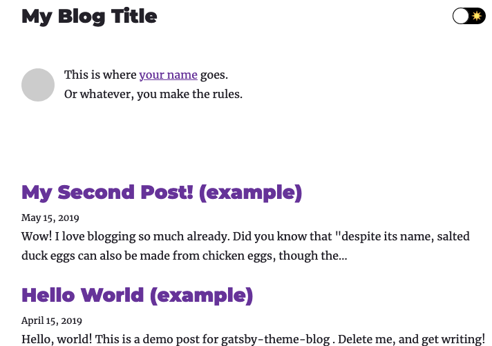 gatsby blog