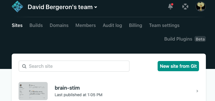 Netlify Dashboard
